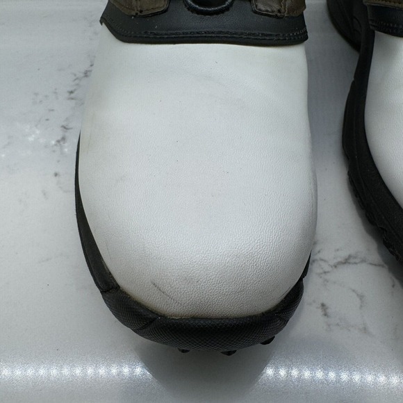 Footjoy Greenjoys Mens‎ 10.5 M Golf Shoes White Brown Saddle - Picture 3 of 15
